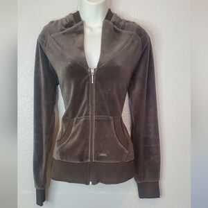 Calvin Klein Performance Velour Zip-Up Hooded Track Jacket Hoodie Size Medium